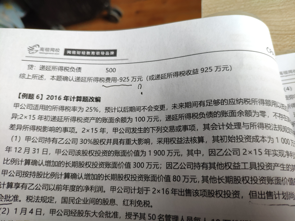 遞延所得稅