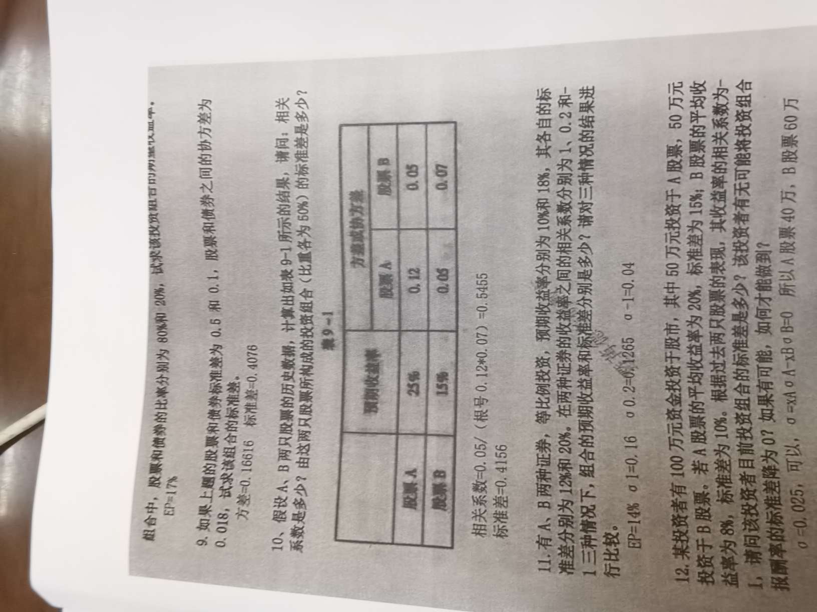 投资组合理论