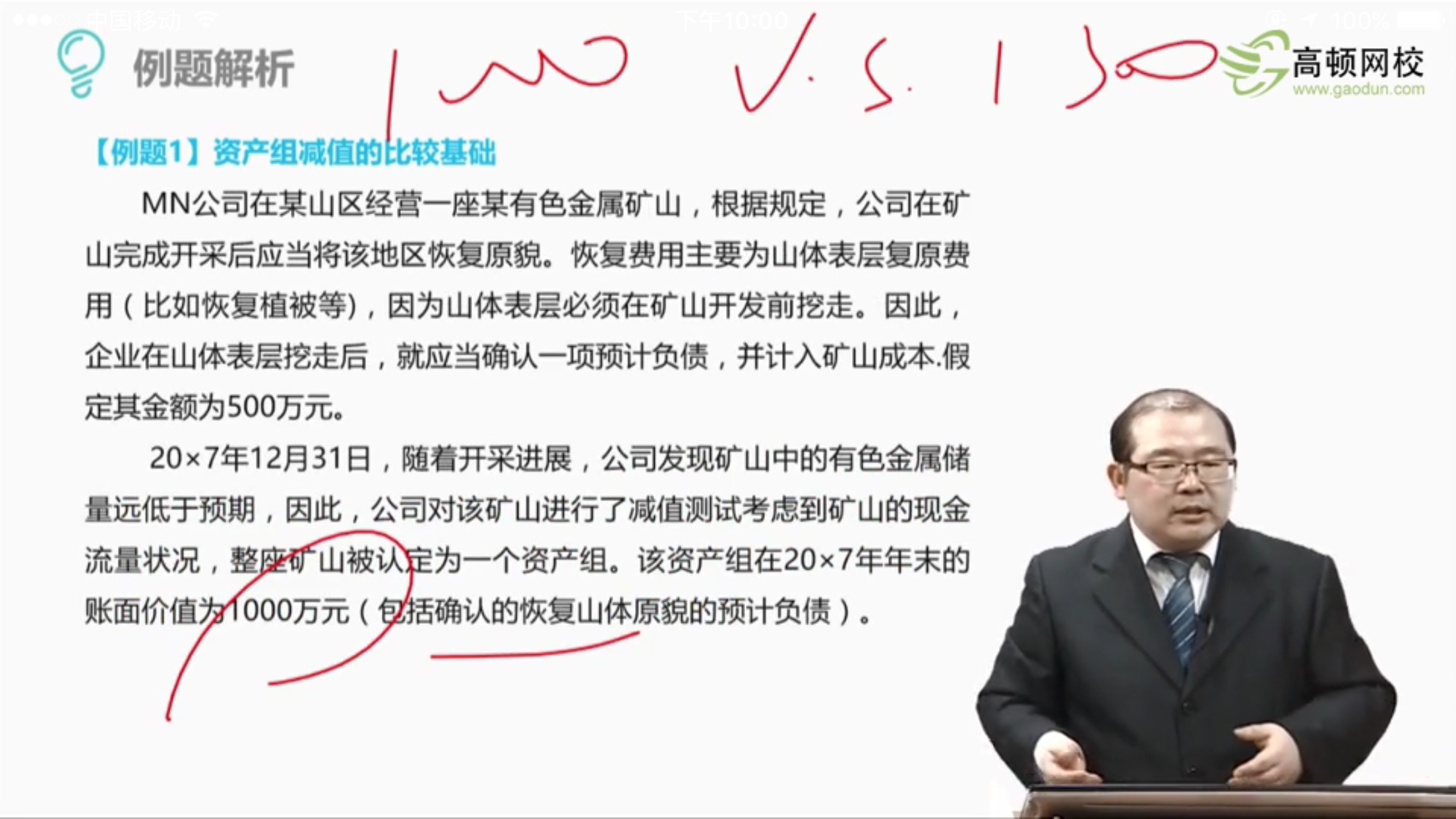 资产包括恢复费用