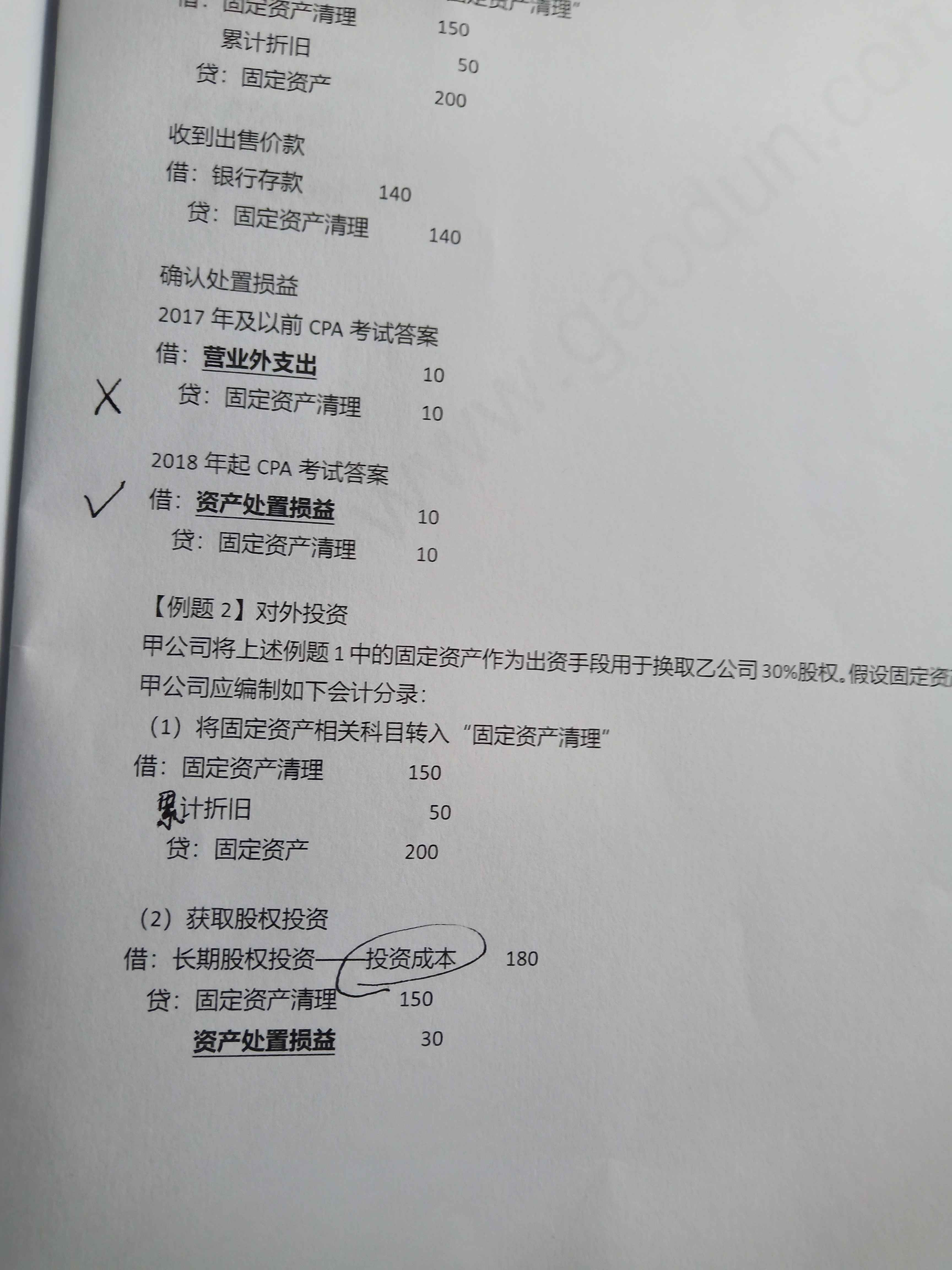 长期股权投资固定资产