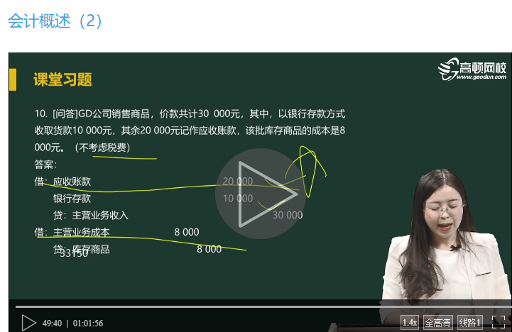 销售商品商品成本分录