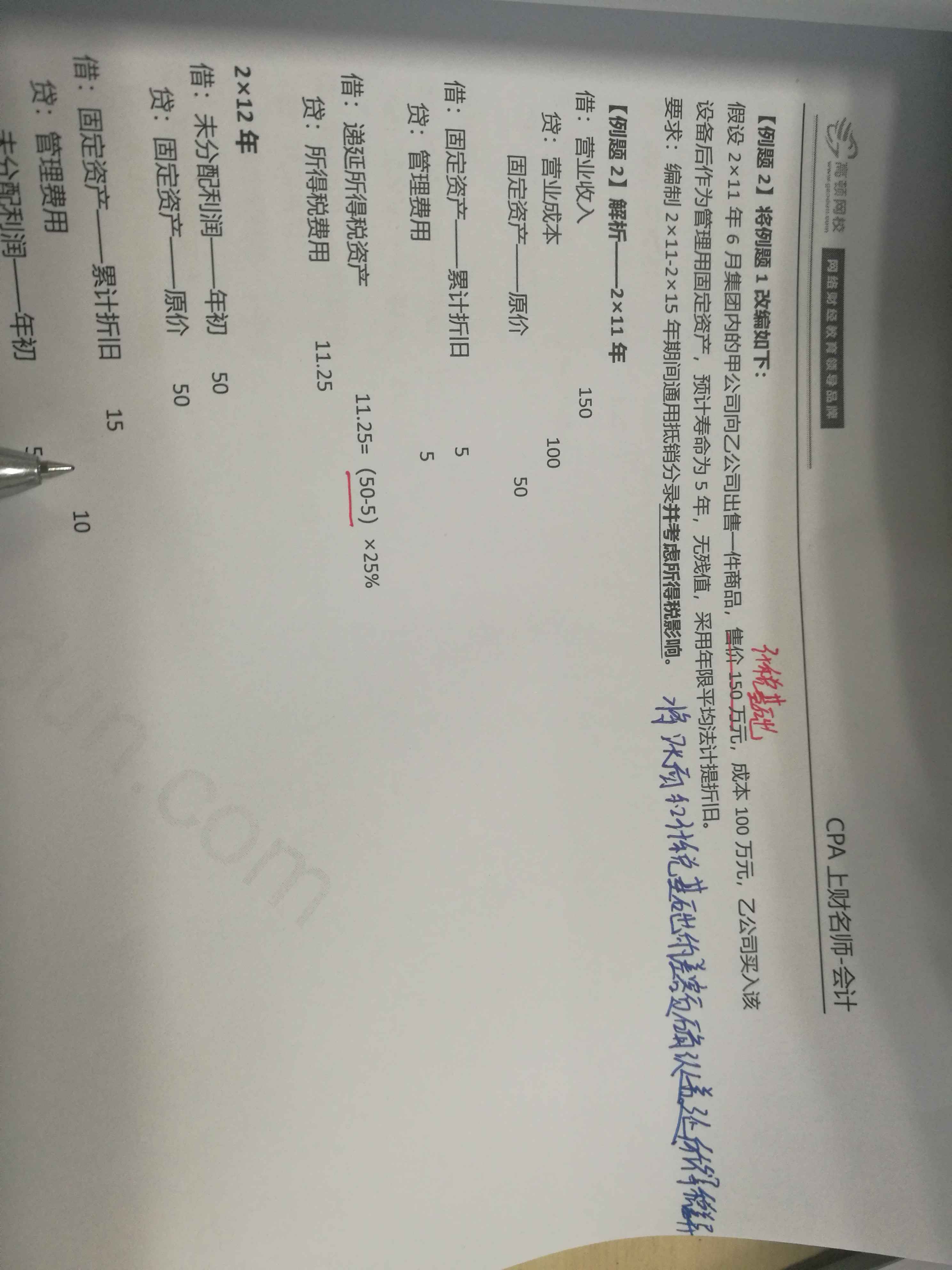 递延所得税资产的分录