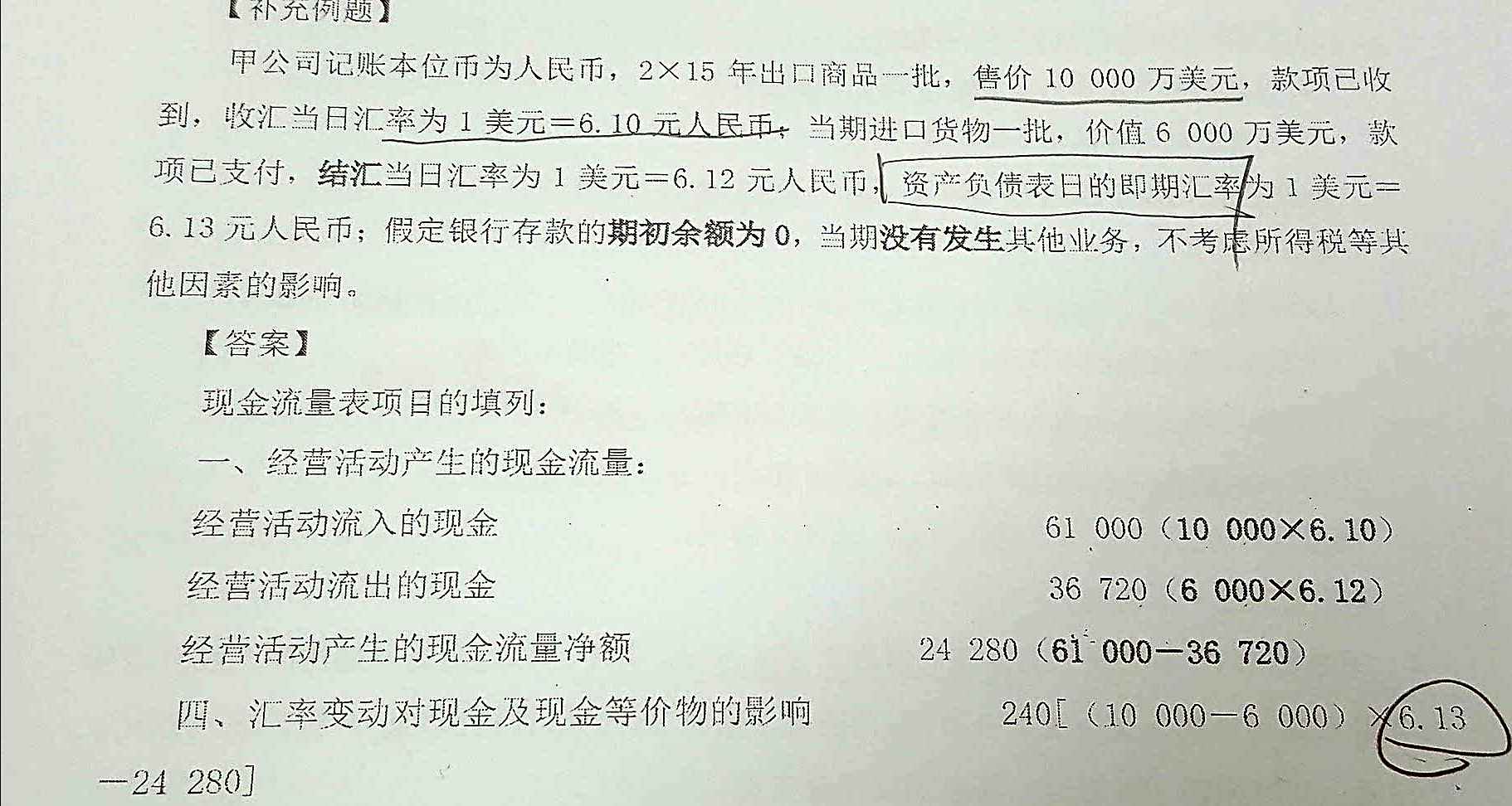 资产汇率变动现金等价物影响