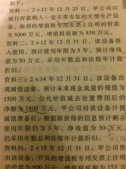 固定资产计提减值准备