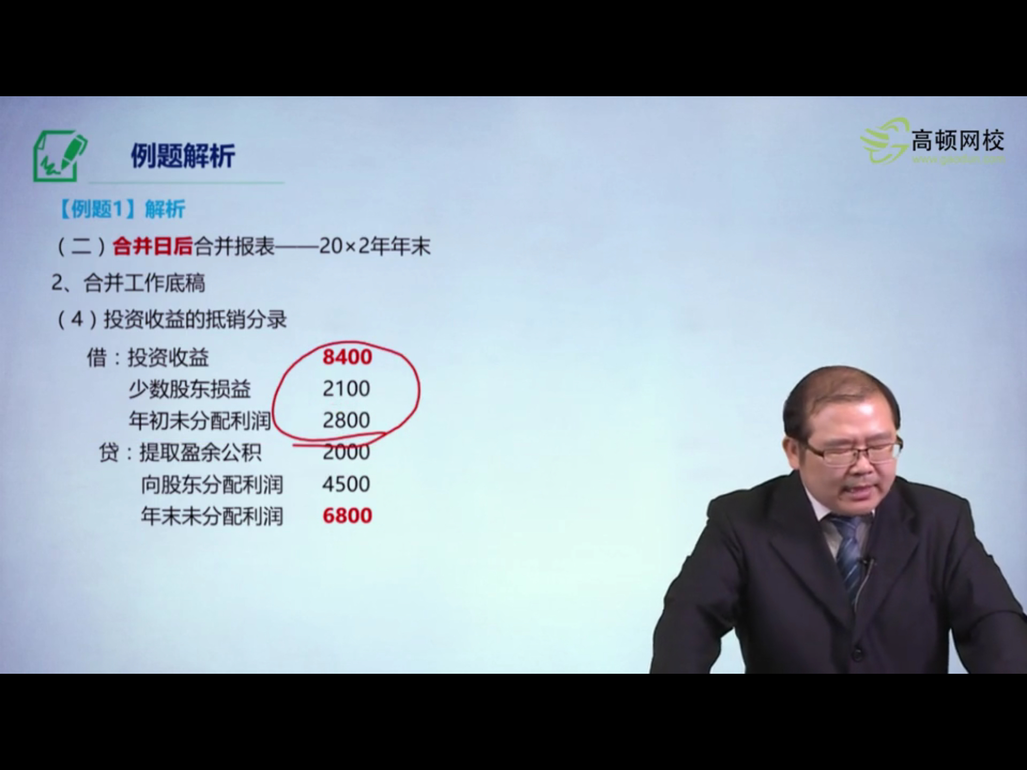 投资收益抵消分录