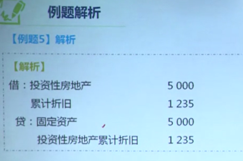 投资性房地产折旧分录