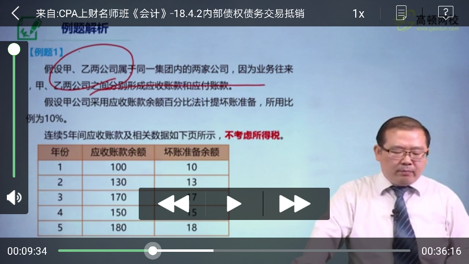 应收账款坏账准备资产