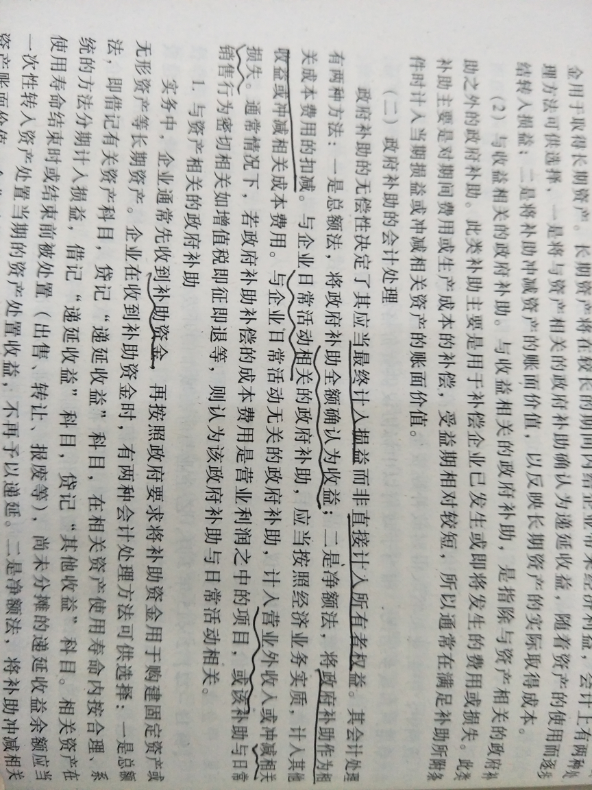 与资产相关的政府补助