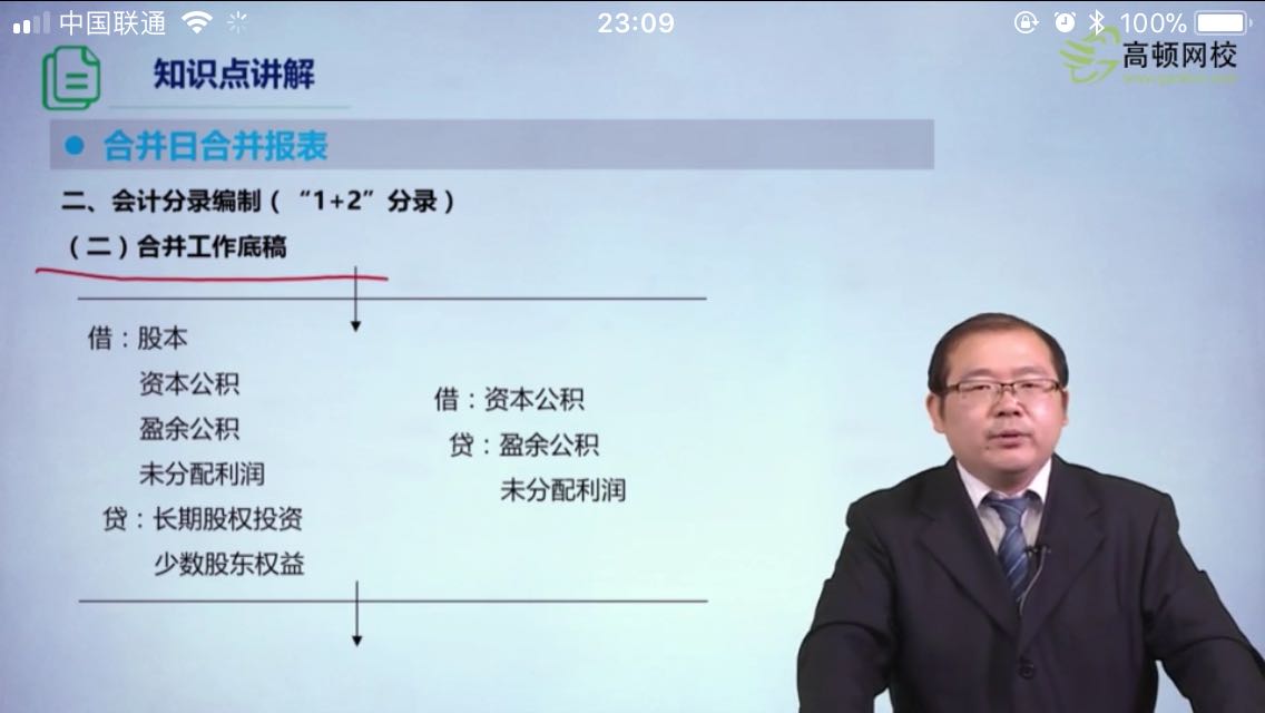 母公司的长投分录