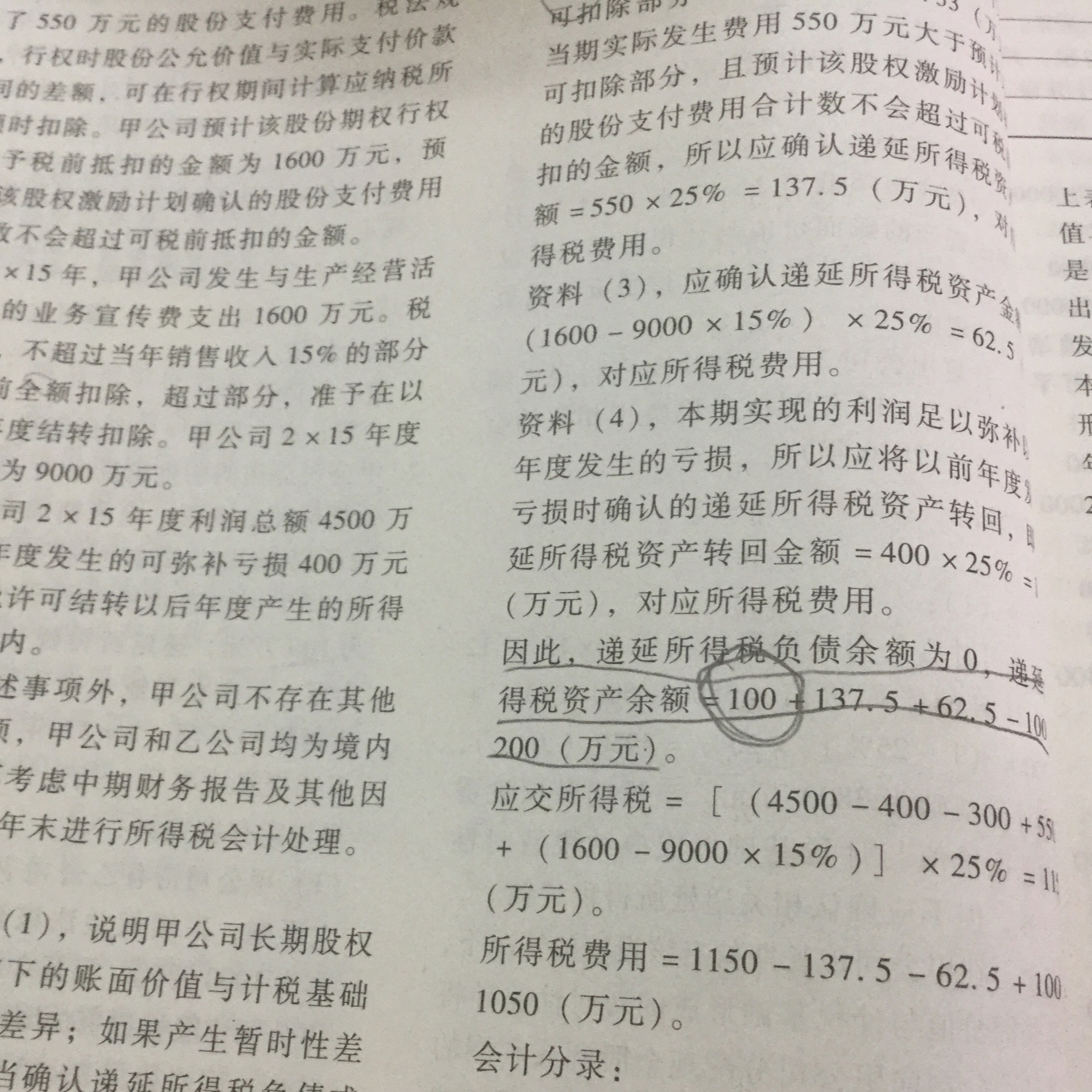 递延所得税资产