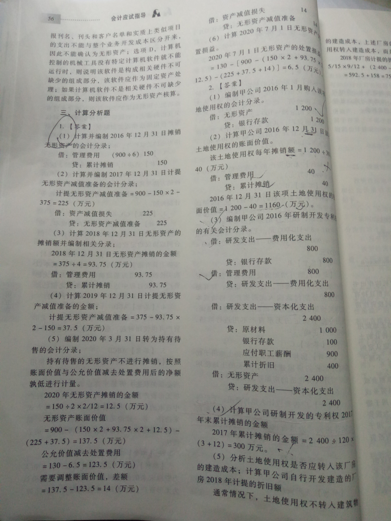 无形资产摊销分录