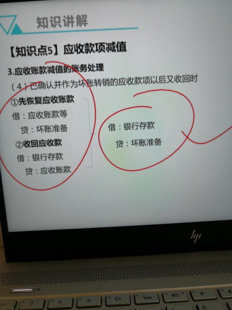 转销应收账款分录