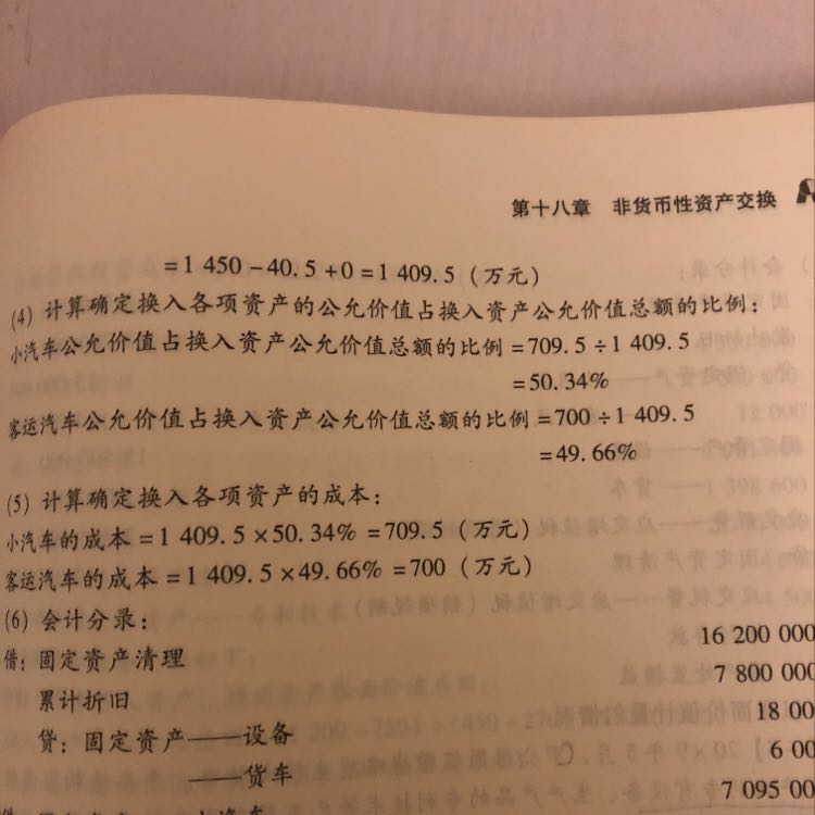 换入资产总成本