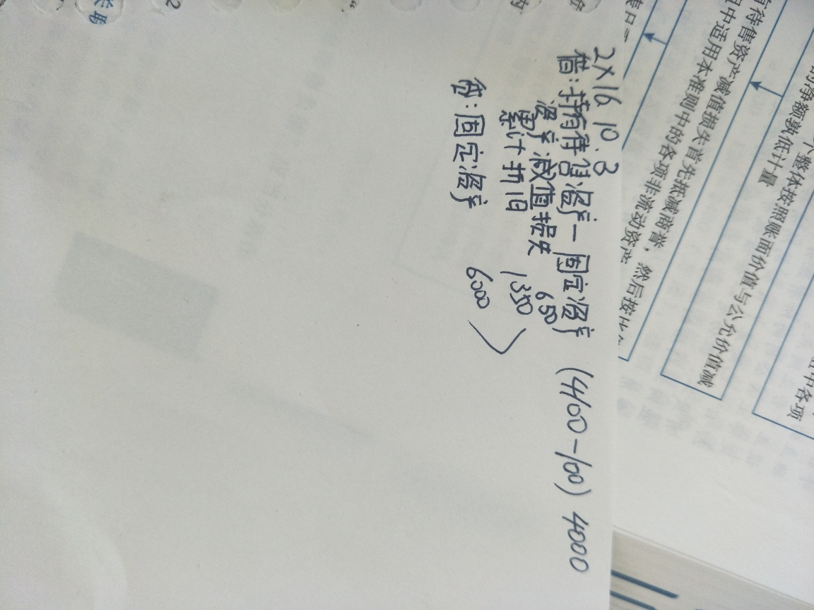 计提减值准备的分录