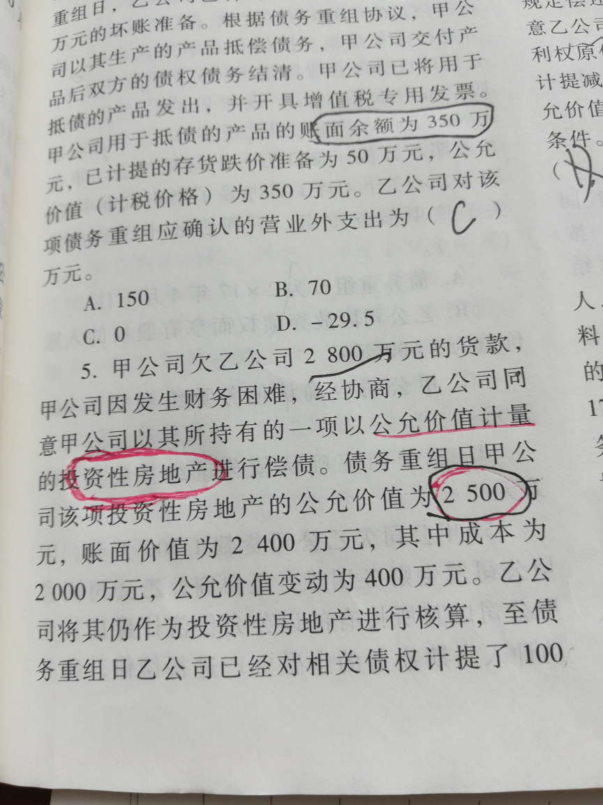 债务人会计分录