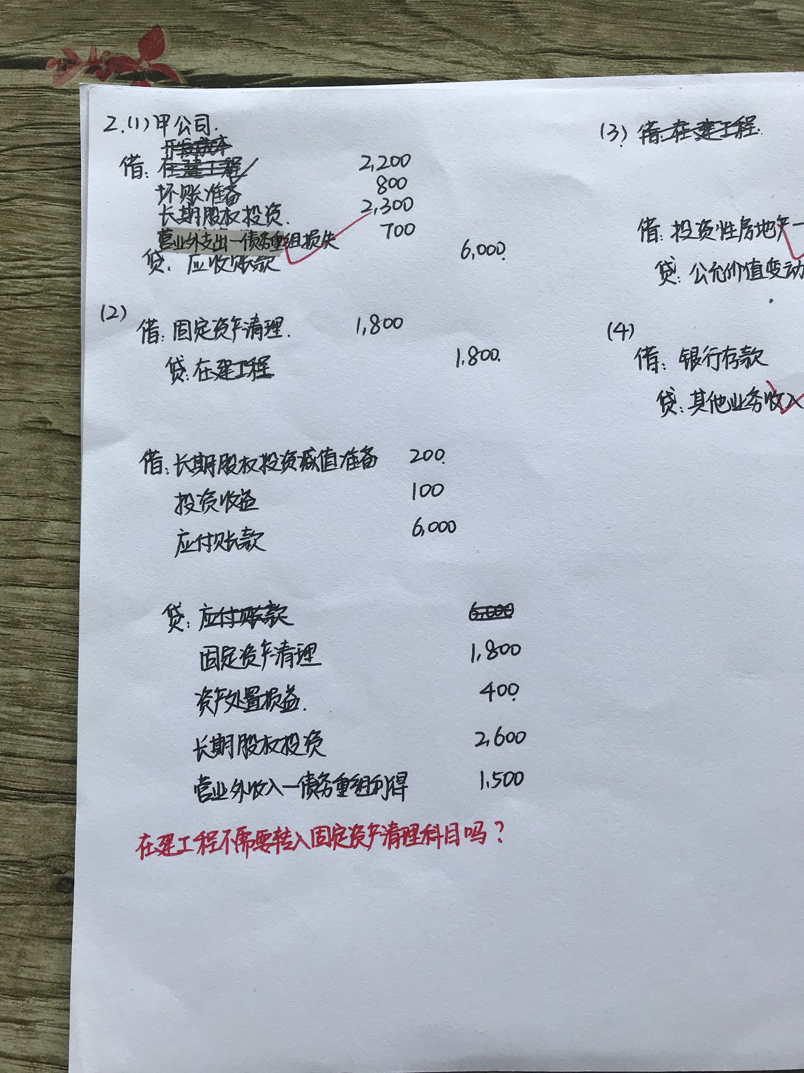 转入清理的固定资产