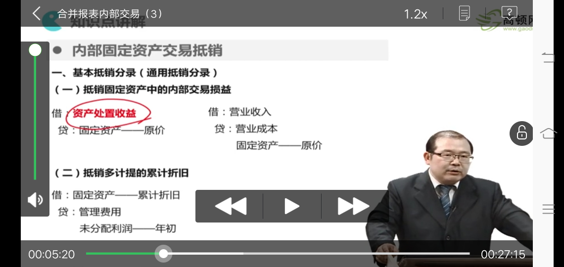 卖固定资产分录