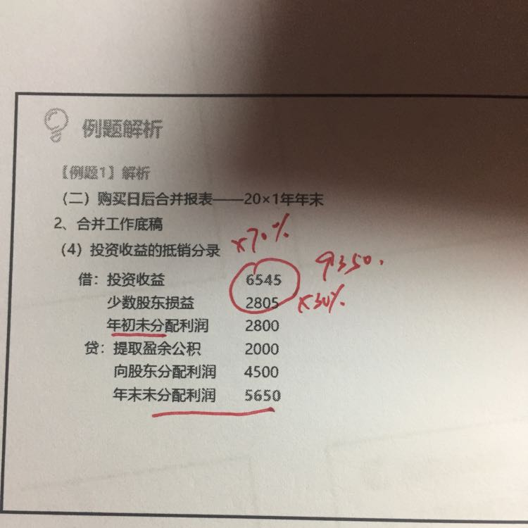报表合并抵消分录