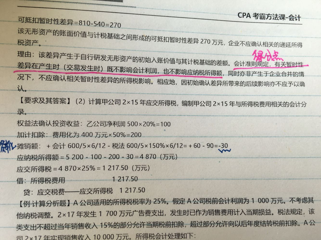 无形资产的计税基础