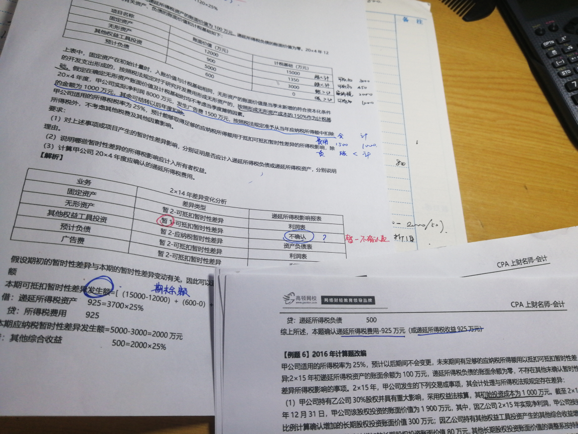 递延所得税资产的计算