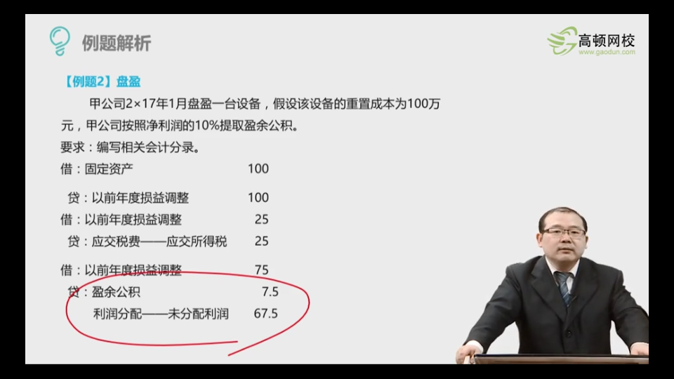 所得税调整分录