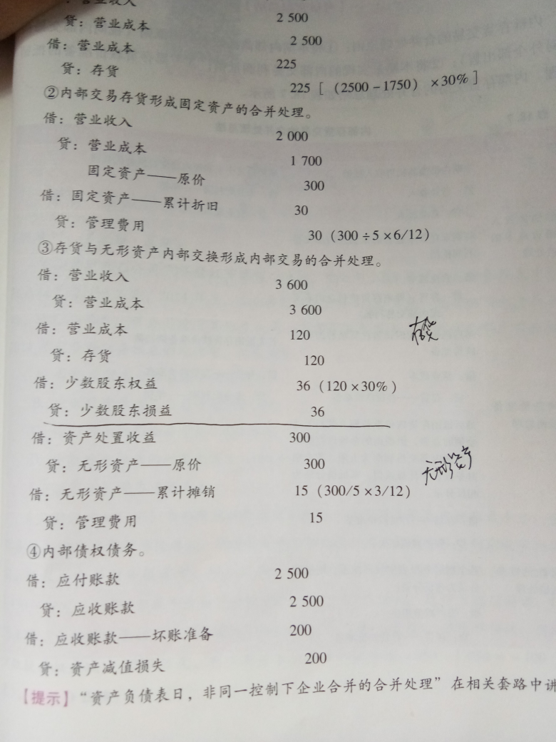 非货币交易分录