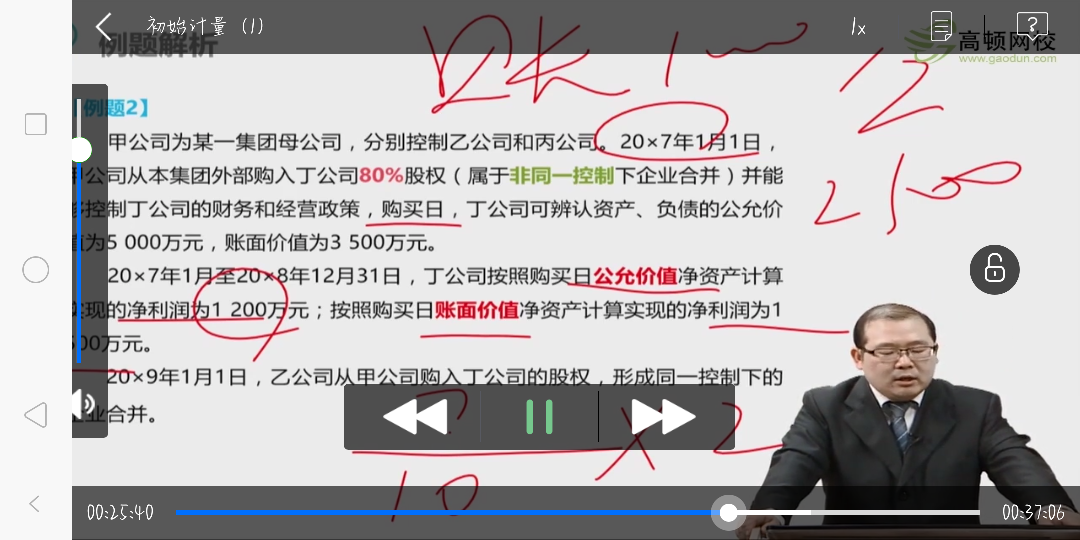 可辨认资产的公允价值