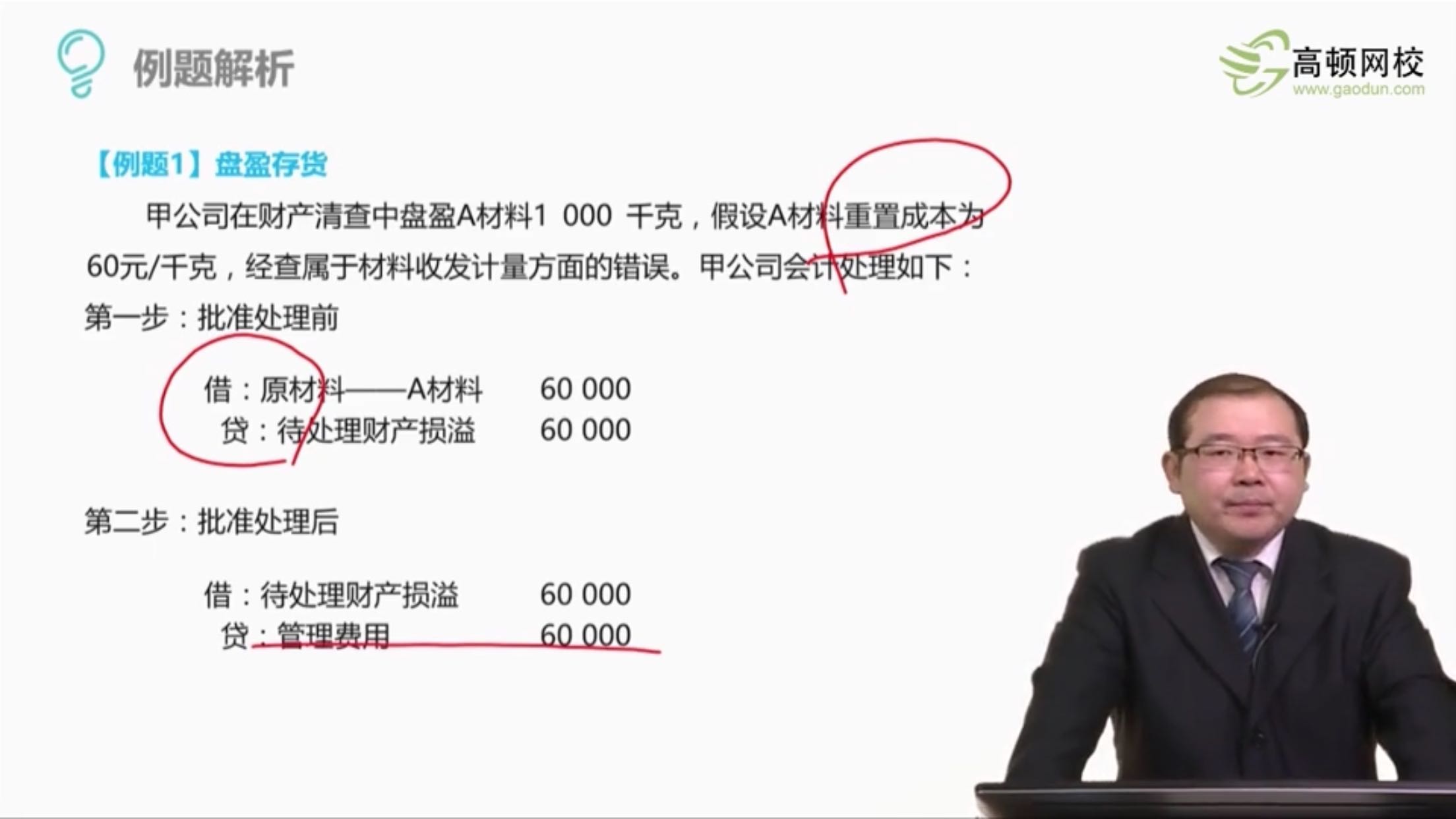 待处理财产损溢分录