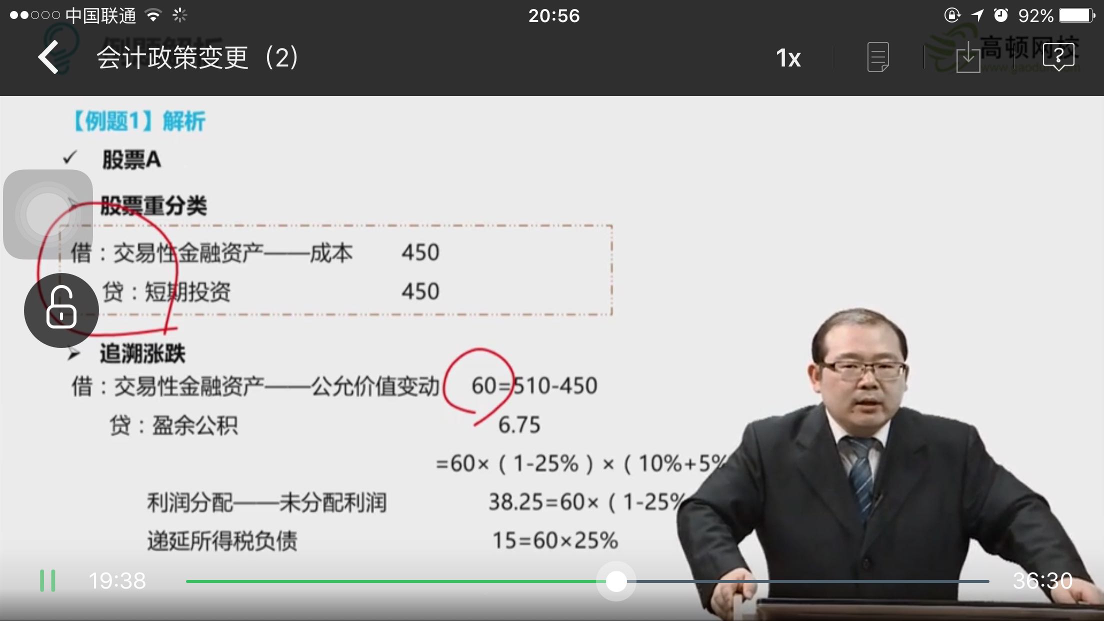 当期损益的金融资产