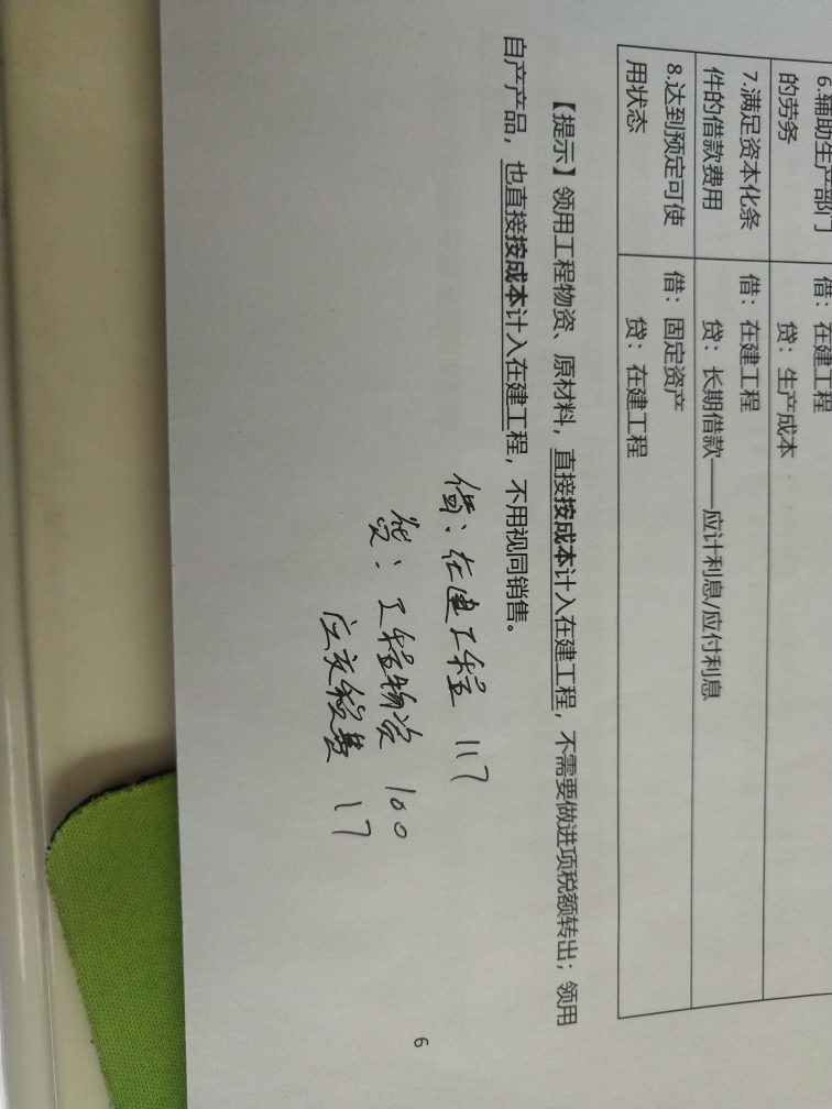 在建工程计入分录